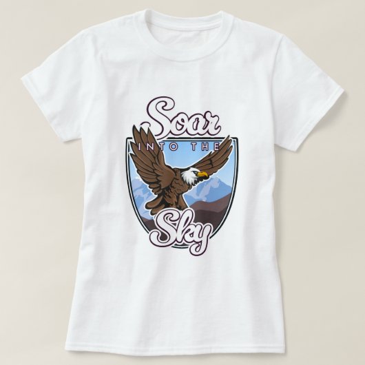 Langs de hemel stijgen logo t-shirt (Design voorkant)