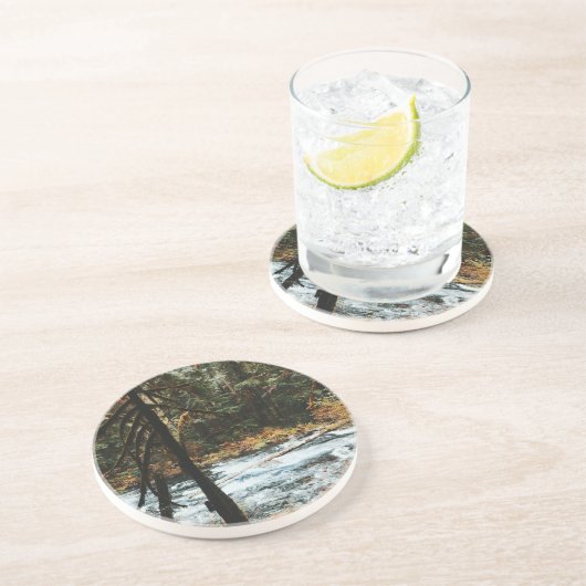 Langs de McKenzie rivier Zandsteen Onderzetter (Zijkant)