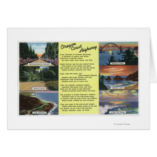Langs de Oregon Coast Highway met een gedicht (Voorkant Horizontaal)