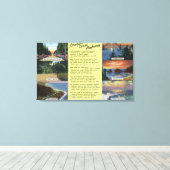 Langs de Oregon Coast Highway met een gedicht Canvas Afdruk (Insitu (Houten vloer))