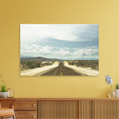 Langs de rechte weg door het Mexicaanse landschap  Canvas Afdruk (Insitu (Woonkamer))