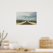 Langs de rechte weg door het Mexicaanse landschap  Poster (Keuken)