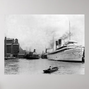 Langs de rivier, Buffalo, N.Y.: 1905 Poster