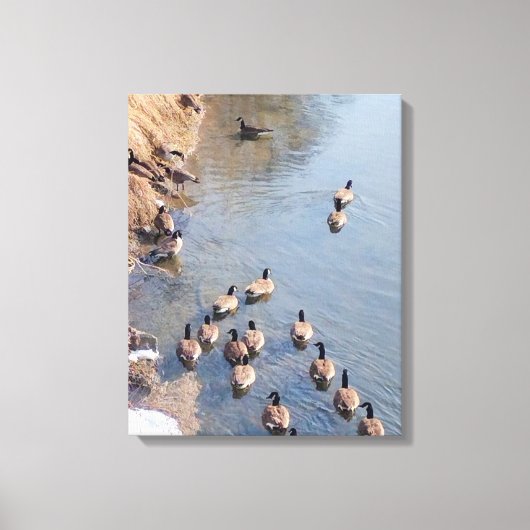 Langs de rivier canvas afdruk (Voorkant)