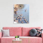 Langs de rivier canvas afdruk (Insitu (Woonkamer))