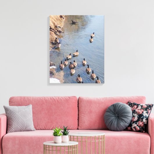 Langs de rivier canvas afdruk (Insitu (Woonkamer))