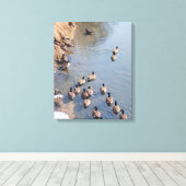 Langs de rivier canvas afdruk (Insitu (Houten vloer))