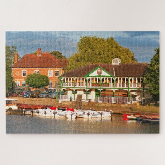langs de rivier Stratford Upon Avon, Engeland Legpuzzel (Horizontaal)
