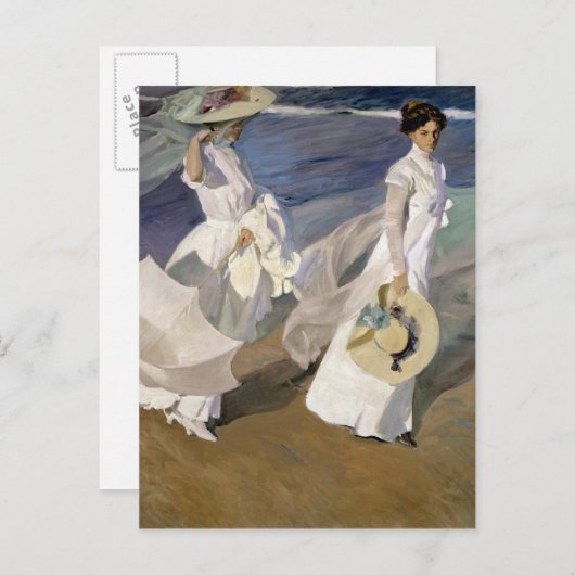 Langs de Seashore, 1909 Briefkaart (Voorkant / Achterkant)