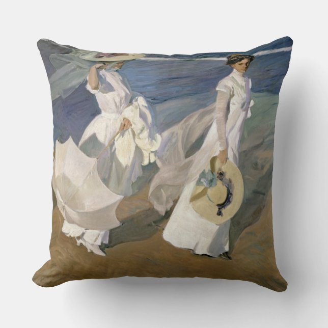 Langs de Seashore, 1909 Kussen (Voorkant)