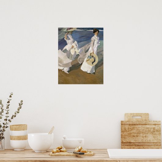 Langs de Seashore, 1909 Poster (Keuken)