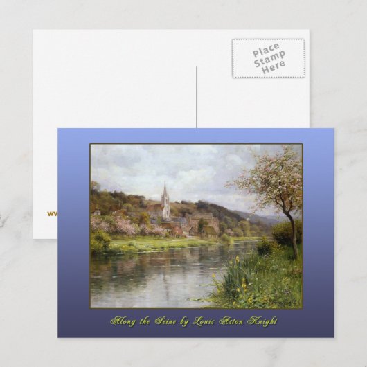 Langs de Seine door Louis Aston Knight Briefkaart (Voorkant / Achterkant)