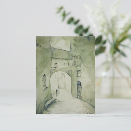 langs de straten briefkaart (Staand voorkant)