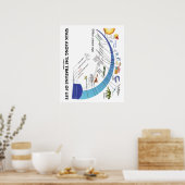 Langs de tijdlijn van biologie-evolutie in het lev poster (Keuken)