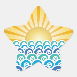 Langs de Waves Blue Star Sticker