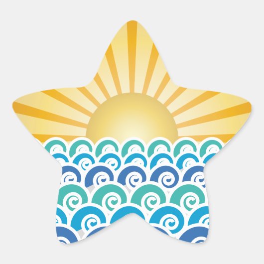 Langs de Waves Blue Star Sticker (Voorkant)
