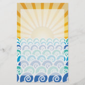 Langs de Waves Blue Stationery Briefpapier (Voorkant)
