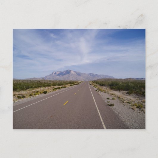 langs de weg - El Capitan - Guadalupe Mountains Briefkaart (Voorkant)