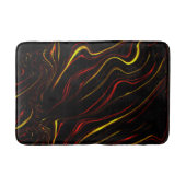 Langs de zwarte achtergrond met roodbruine golflen badmat (Voorkant)