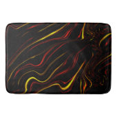Langs de zwarte achtergrond van rode gouden golven badmat (Voorkant)