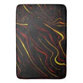 Langs de zwarte achtergrond van rode gouden golven badmat (Voorkant Verticaal)