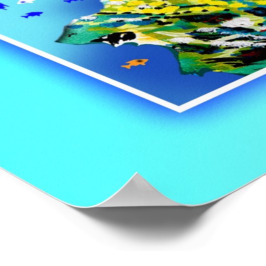 Langs het Great Barrier Reef Poster (Hoek)