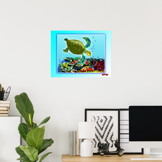 Langs het Great Barrier Reef Poster (Thuiskantoor)