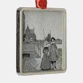 Langs het Kanaal in het Oude Manhattan Metalen Ornament (Rechts)