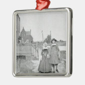 Langs het Kanaal in het Oude Manhattan Metalen Ornament (Links)