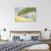 Langs het Seine Canvas Afdruk (Insitu (Slaapkamer))