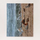 Langs het strand hangen legpuzzel (Verticaal)