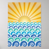 Langs het Waves Blue Poster (Voorkant)