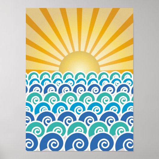 Langs het Waves Blue Poster (Voorkant)