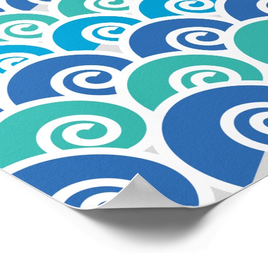 Langs het Waves Blue Poster (Hoek)