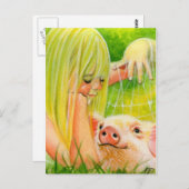 Langs kwam een spinBriefkaart Briefkaart (Voorkant / Achterkant)