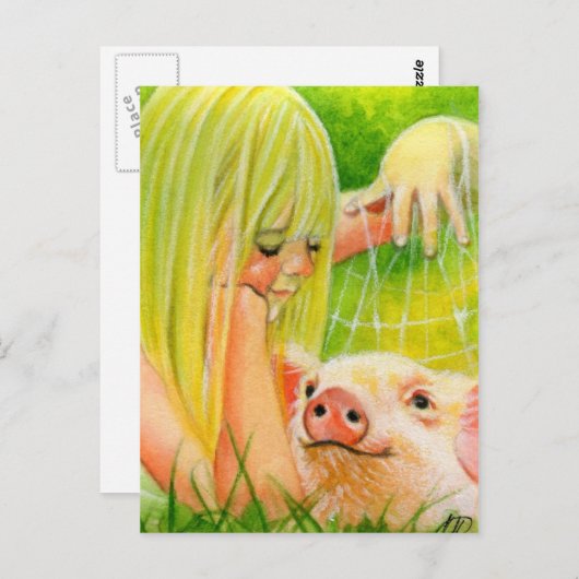 Langs kwam een spinBriefkaart Briefkaart (Voorkant / Achterkant)