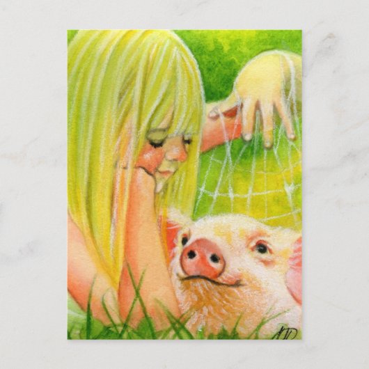 Langs kwam een spinBriefkaart Briefkaart (Voorkant)