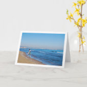 Langs Malvarossa Beach, Valencia, Spanje lopen Kaart (Gele Bloem)