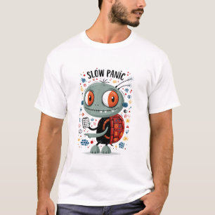 Langs Panische Grappige Schildpad Alien Karakter C T-shirt