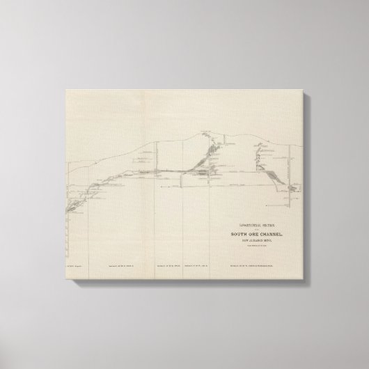Langsdoorsnede van het zuidelijk Kanaal Canvas Afdruk (Voorkant)