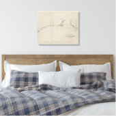 Langsdoorsnede van het zuidelijk Kanaal Canvas Afdruk (Insitu (Slaapkamer))
