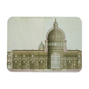 Langsdoorsnede van St. Peter's in Rome, Magneet