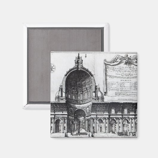 Langsdoorsnede van St. Peter's Magneet (Voorkant / Achterkant)