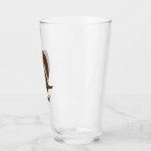 Langshund Dog - Aangepast Chocolade van Longhaire Glas (Links)