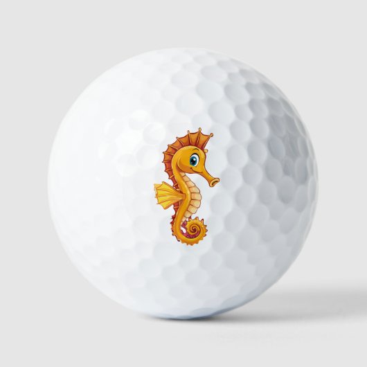 Langsnuitzeehorsel Golfballen (Voorkant)