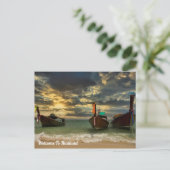 Langstaartboot van Thailand Briefkaart (Staand voorkant)