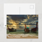 Langstaartboot van Thailand Briefkaart (Voorkant / Achterkant)