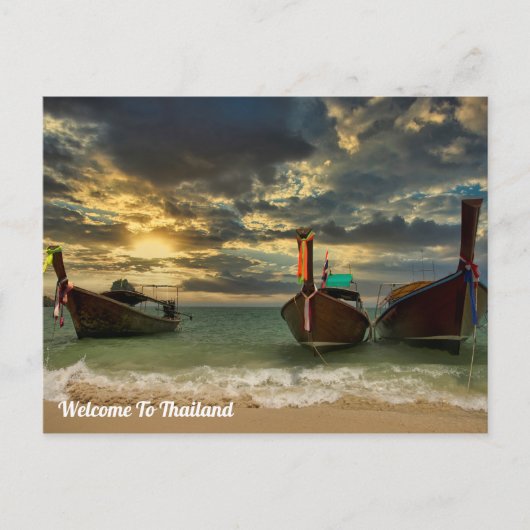 Langstaartboot van Thailand Briefkaart (Voorkant)