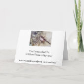 Langstaartmees vintage kerstkaart feestdagen kaart (Achterkant)