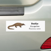Langstaartpangoline cartoon bumpersticker (Op auto)